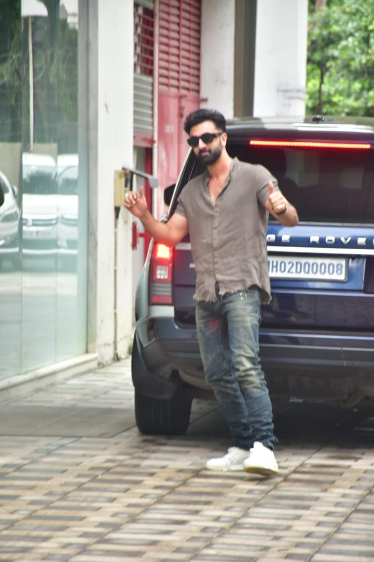 Ranbir Kapoor was snapped at the T-Series office in Andheri
